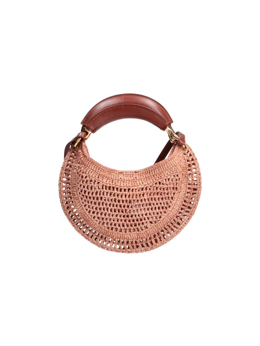 Chloé Mini Hobo Bag In Woven Raffia