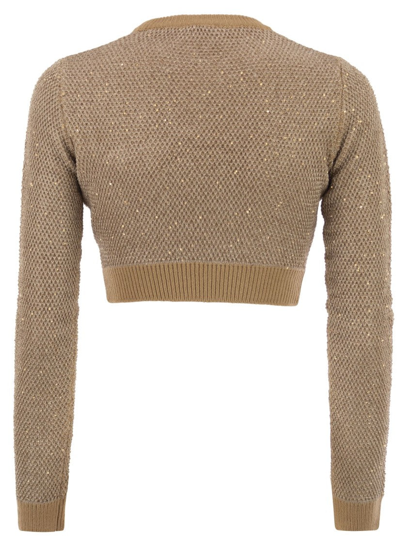 Elisabetta Franchi Sequin Knit Top