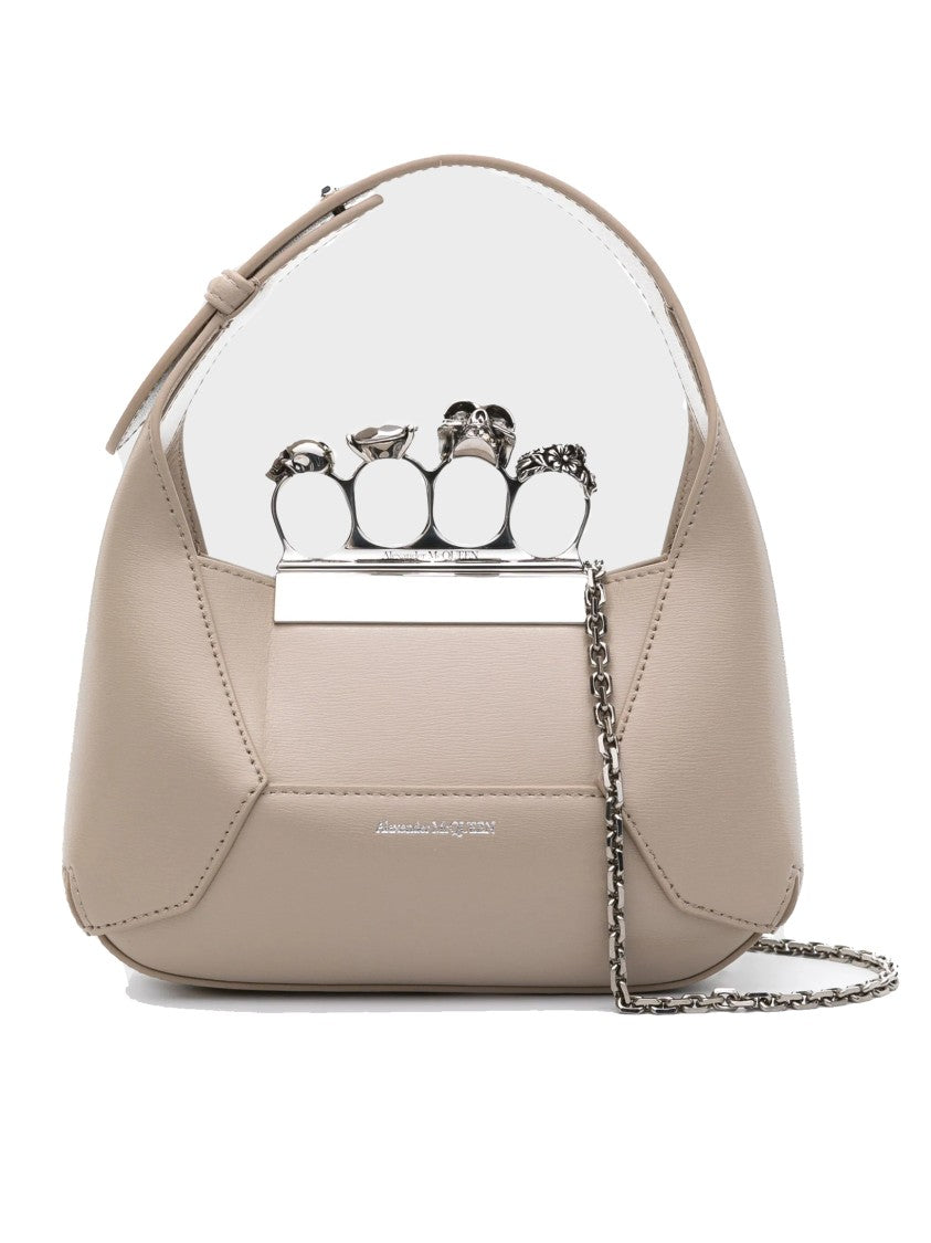 Alexander Mcqueen Structured Brown Calf Leather Bag