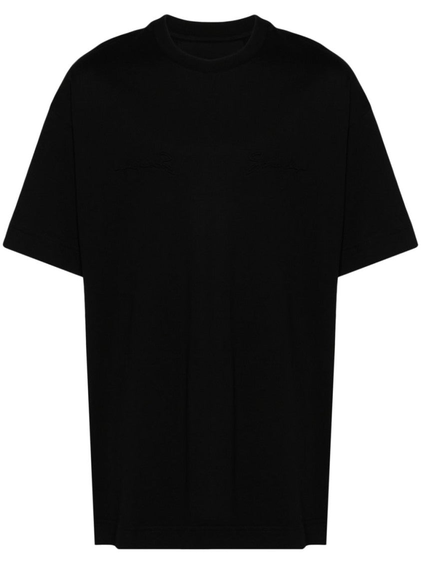 Givenchy Black Lightweight Jersey Embossed Logo T-Shirt