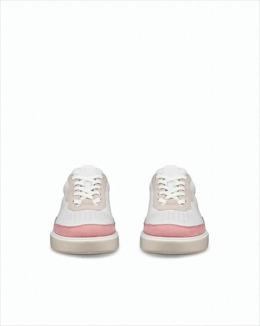 Ecco Low-Top Sneakers With Pink Suede Accents