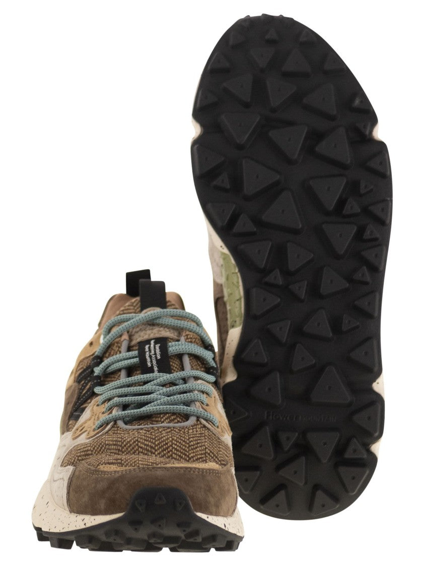 Flower Mountain Yamano 3 - Suede And Fabric Sneakers