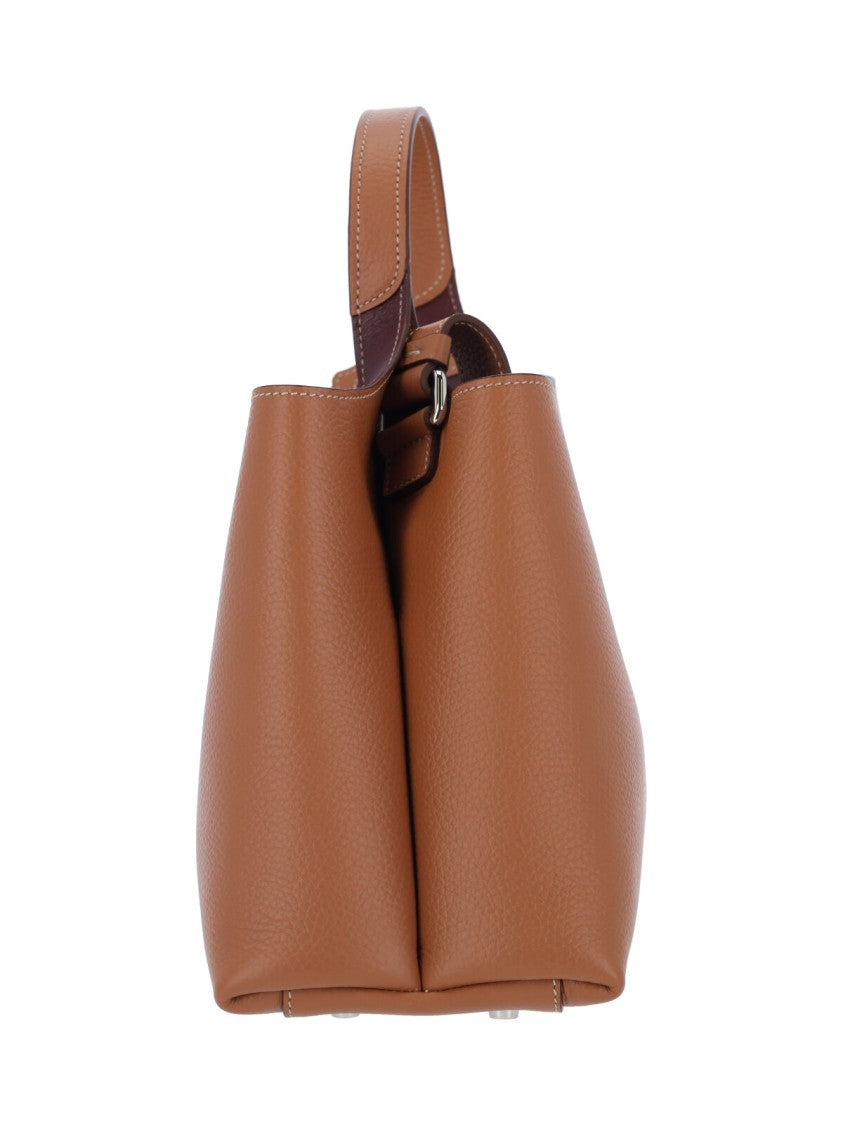 Tod's Small Handbag In Brown Hammered Calfskin