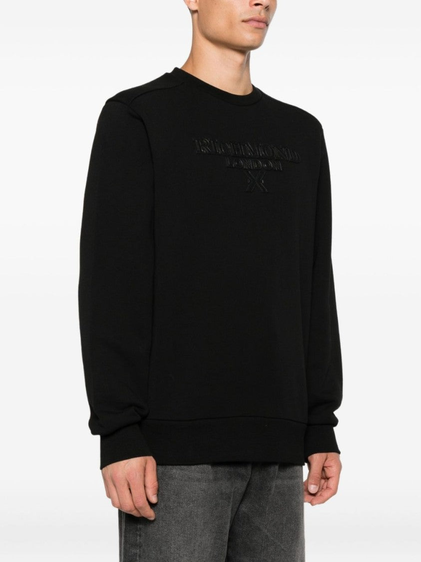 Richmond Black Sweater With Embroidered Logo