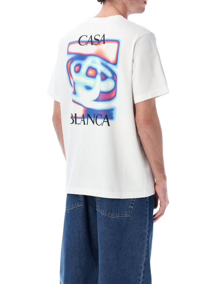 Casablanca White Heat Map Logo White T-Shirt