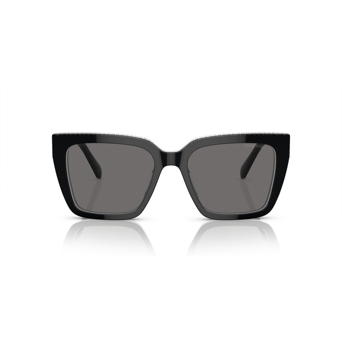 Swarovski 0Sk6013 Oversized Square Frame Sunglasses With Crystal Accents