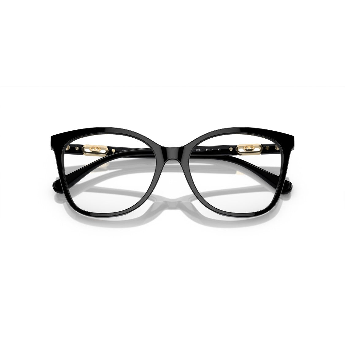 Emporio Armani Glossy Black Acetate Square Eyeglasses
