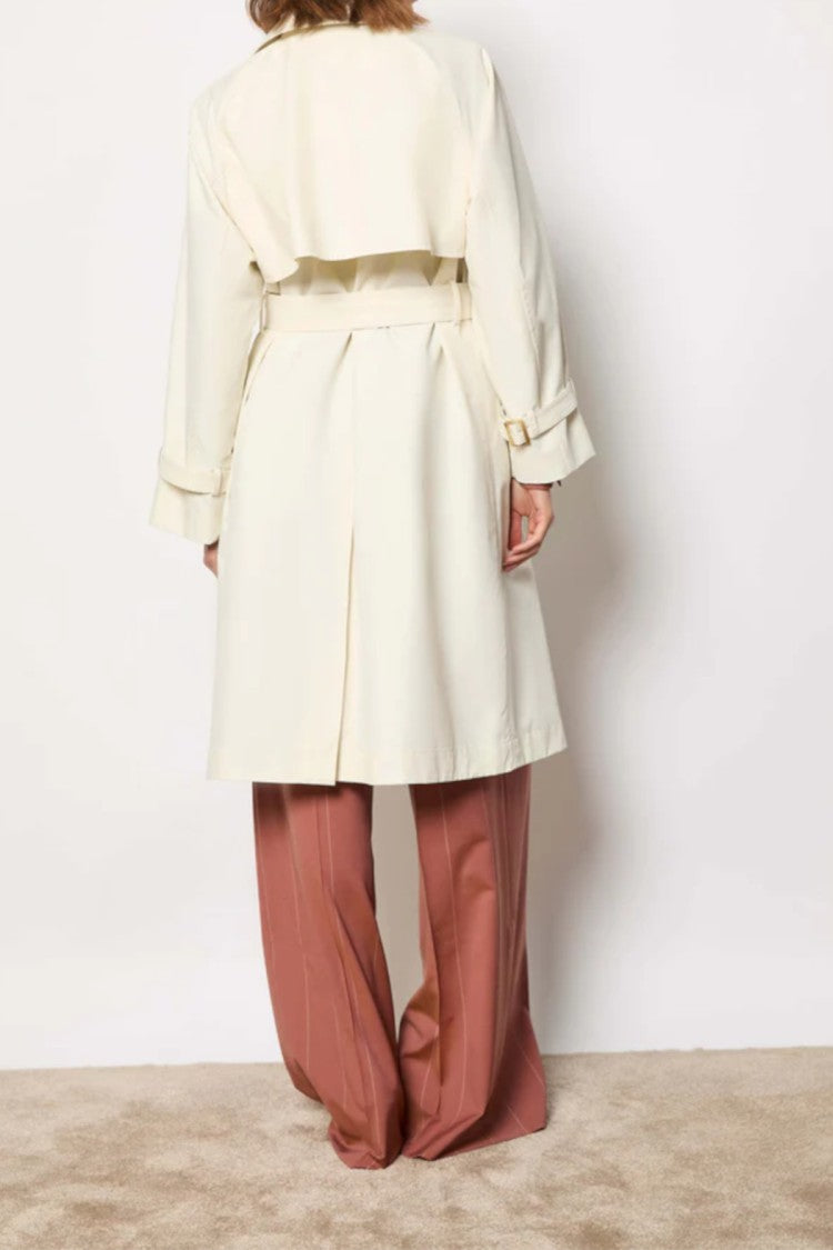 L.B.M. 1911 Double-Breasted Trench Coat In Natural Ivory Tone