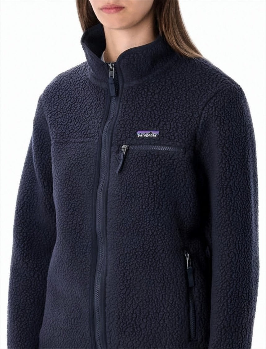 Patagonia Textured Plush Fleece Jacket With Full Zipper