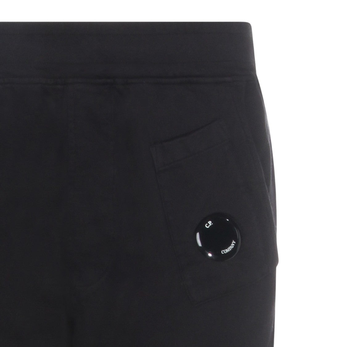 C.P. Company Tapered Black Trousers With Elastic Waistband