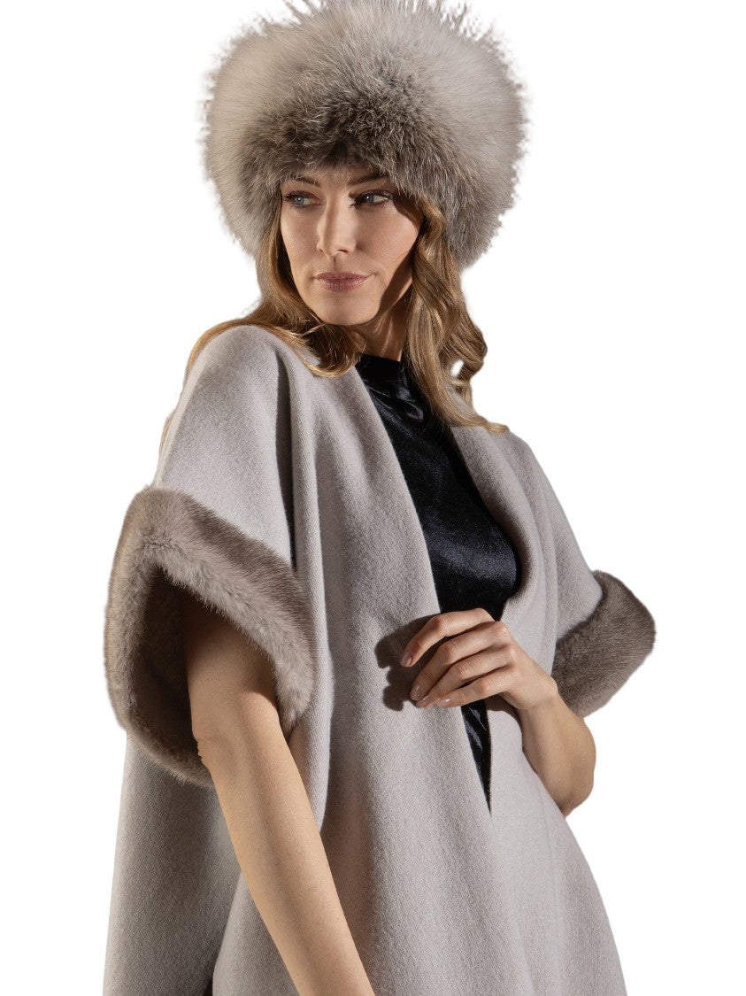 Nima 1708 Shadow Fox Light And Rex Rabbit Fur Hat