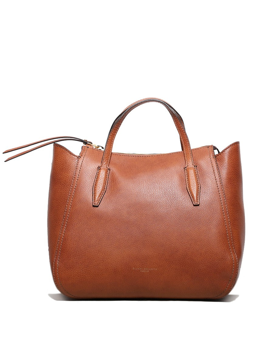 Gianni Chiarini Two-Handle Honey Leather Bag