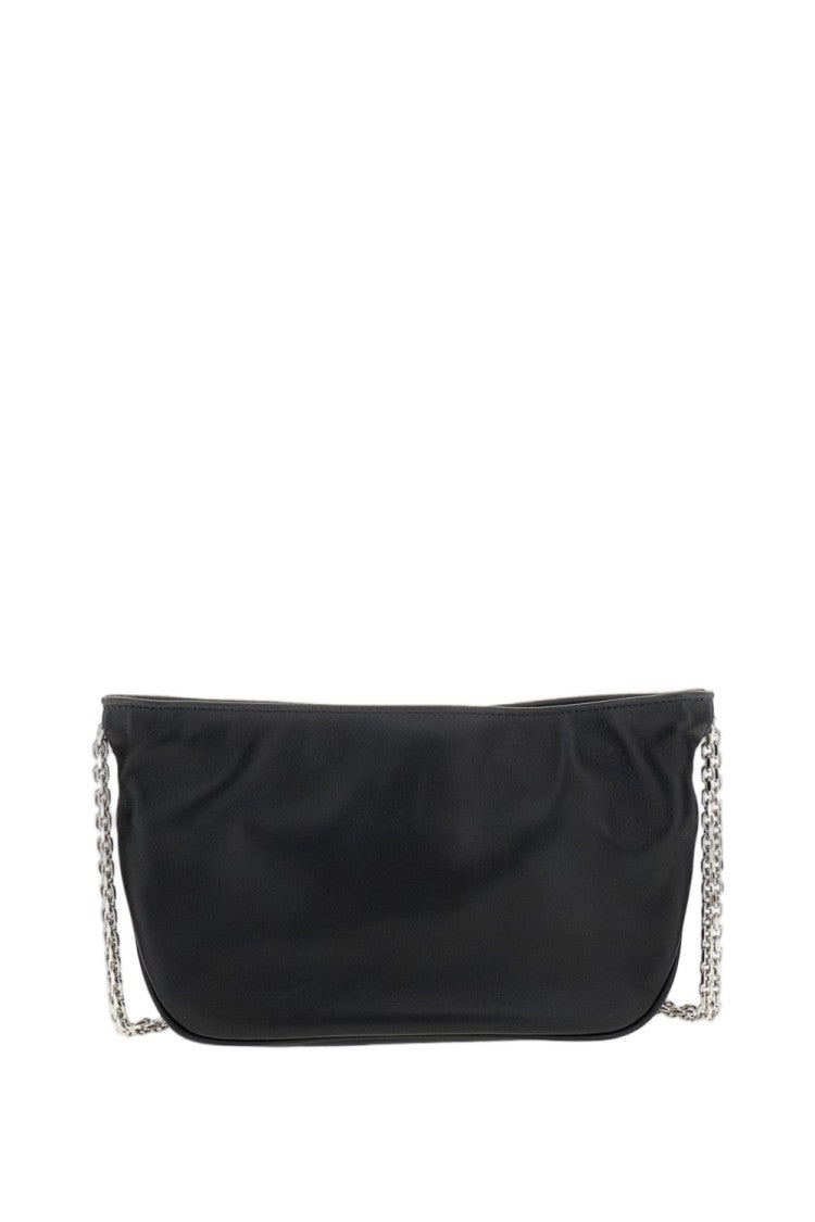 Roger Vivier Black Crystal-Embellished Buckle Chain Shoulder Bag