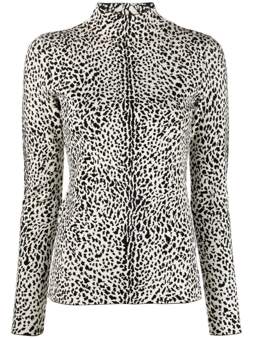 Proenza Schouler Cheetah Jacquard Turtleneck