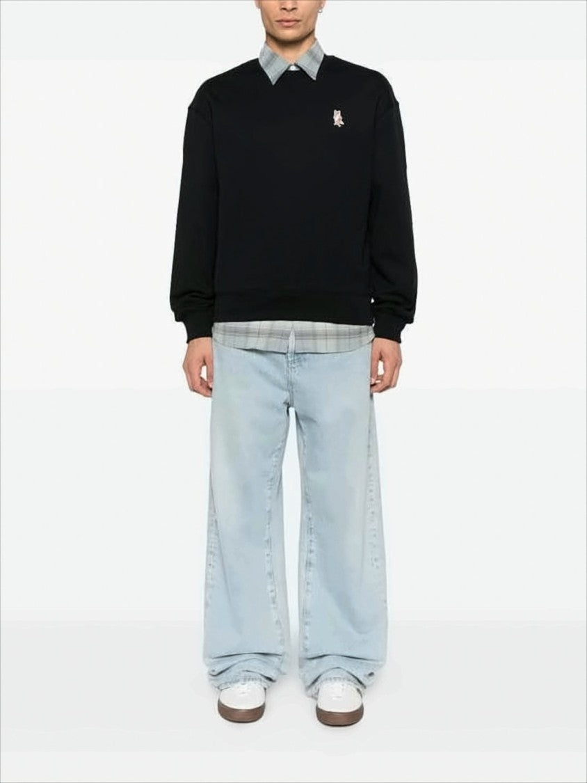 Maison Kitsuné Classic Crew Neck Black Sweatshirt
