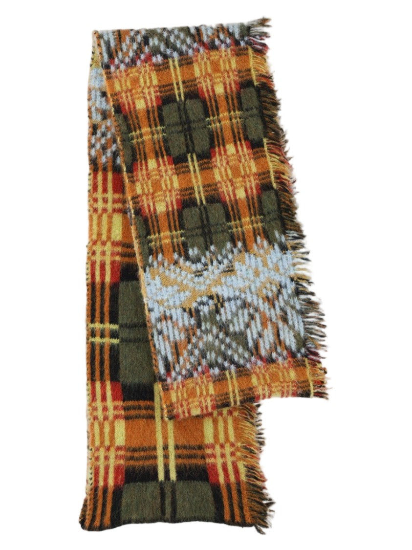 Dries Van Noten Vibrant Patchwork Fringed Alpaca-Blend Scarf