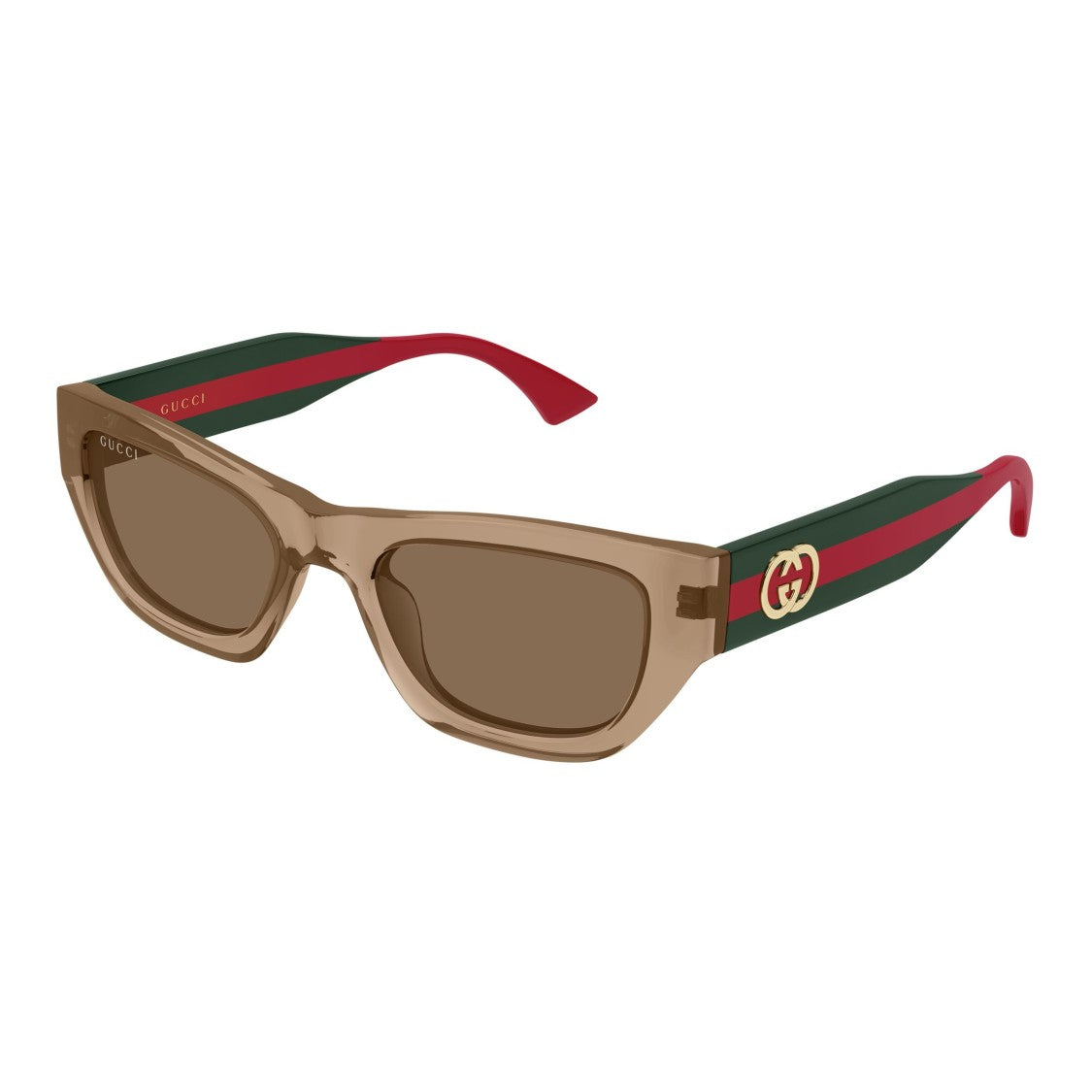 Gucci Gg2116s Translucent Brown Acetate Sunglasses