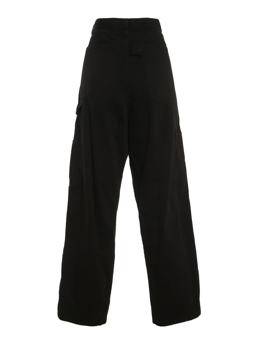 Yohji Yamamoto Wide-Leg Cotton Pants With High Waist