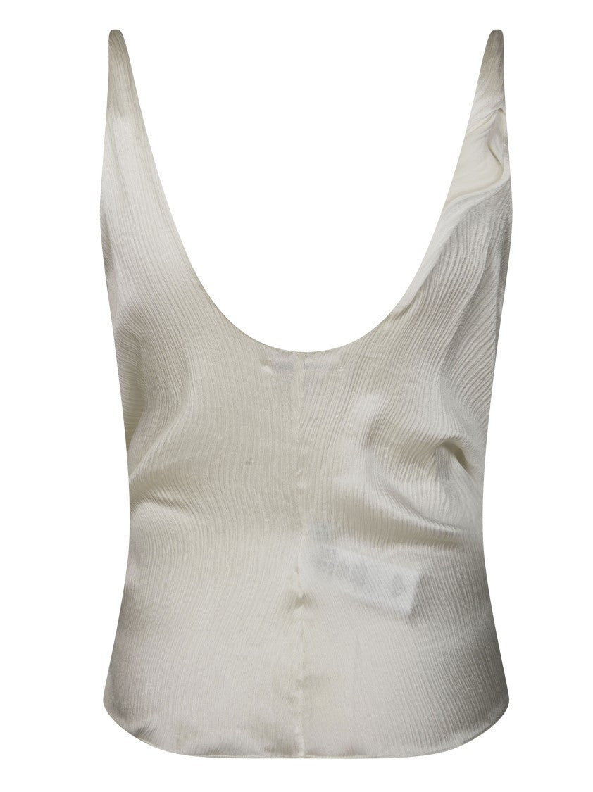 J. W. Anderson Sleeveless Front-Knot Textured Top