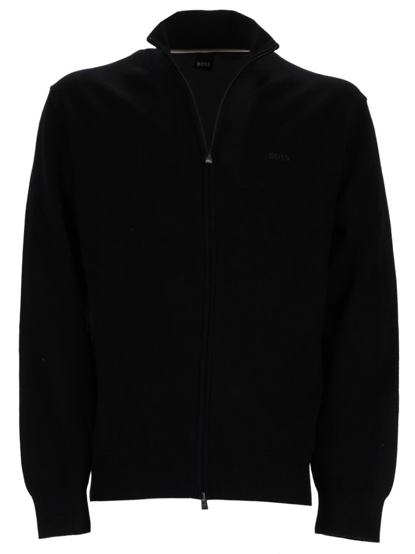 Boss Black Full-Zip Cotton Cardigan