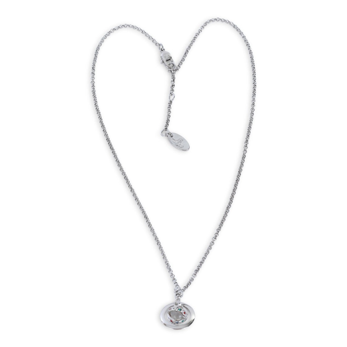 Vivienne Westwood Orb Charm Platinum Brass Pendant Necklace