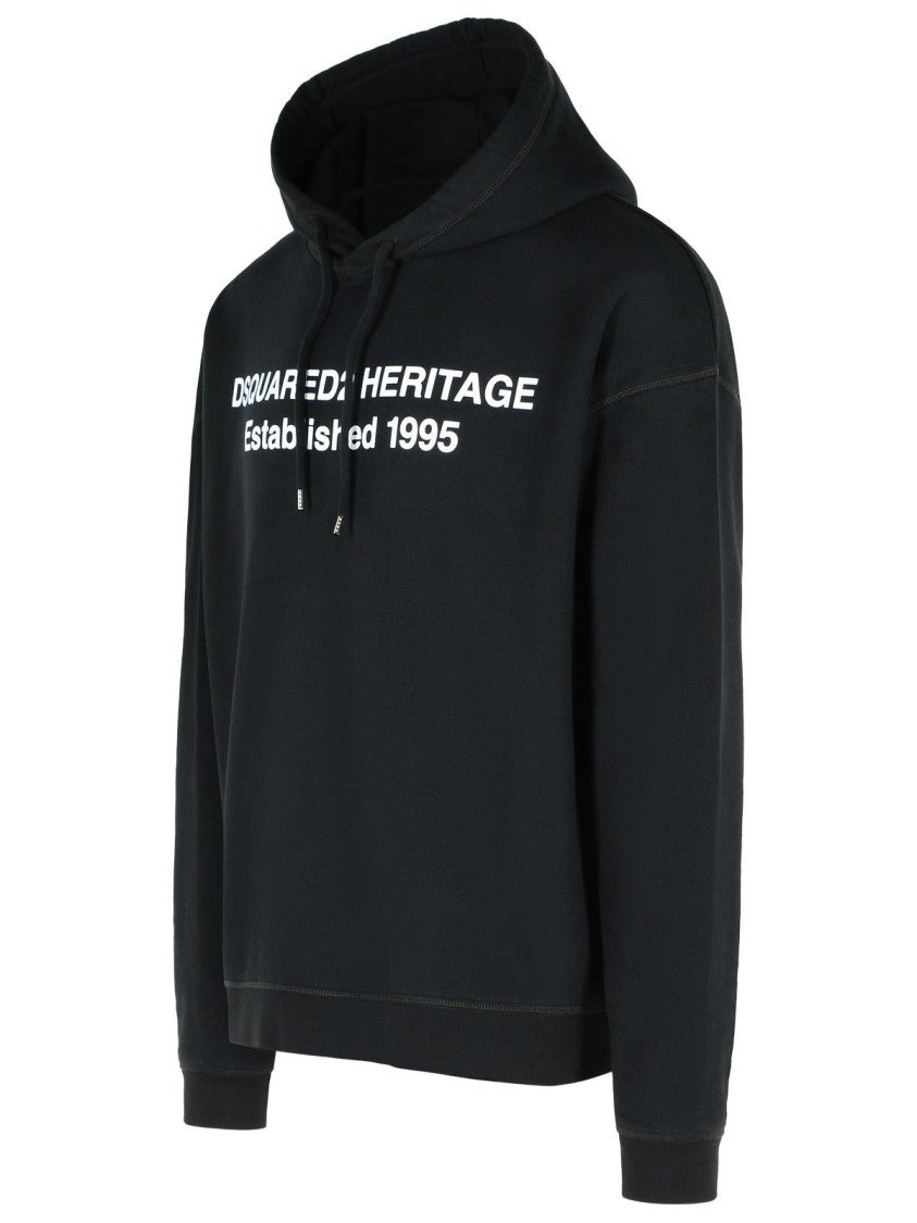 Dsquared2 Black Cotton Sweatshirt
