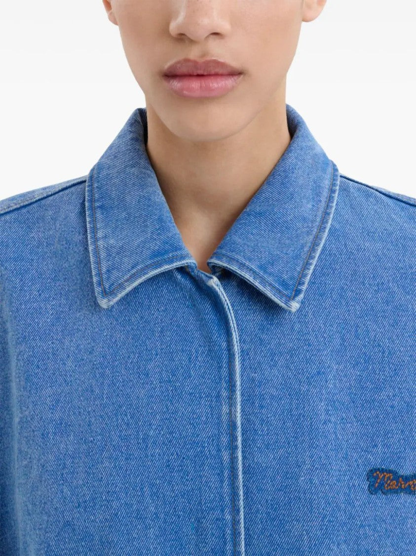 Marni Logo-Appliqué Denim Jacket