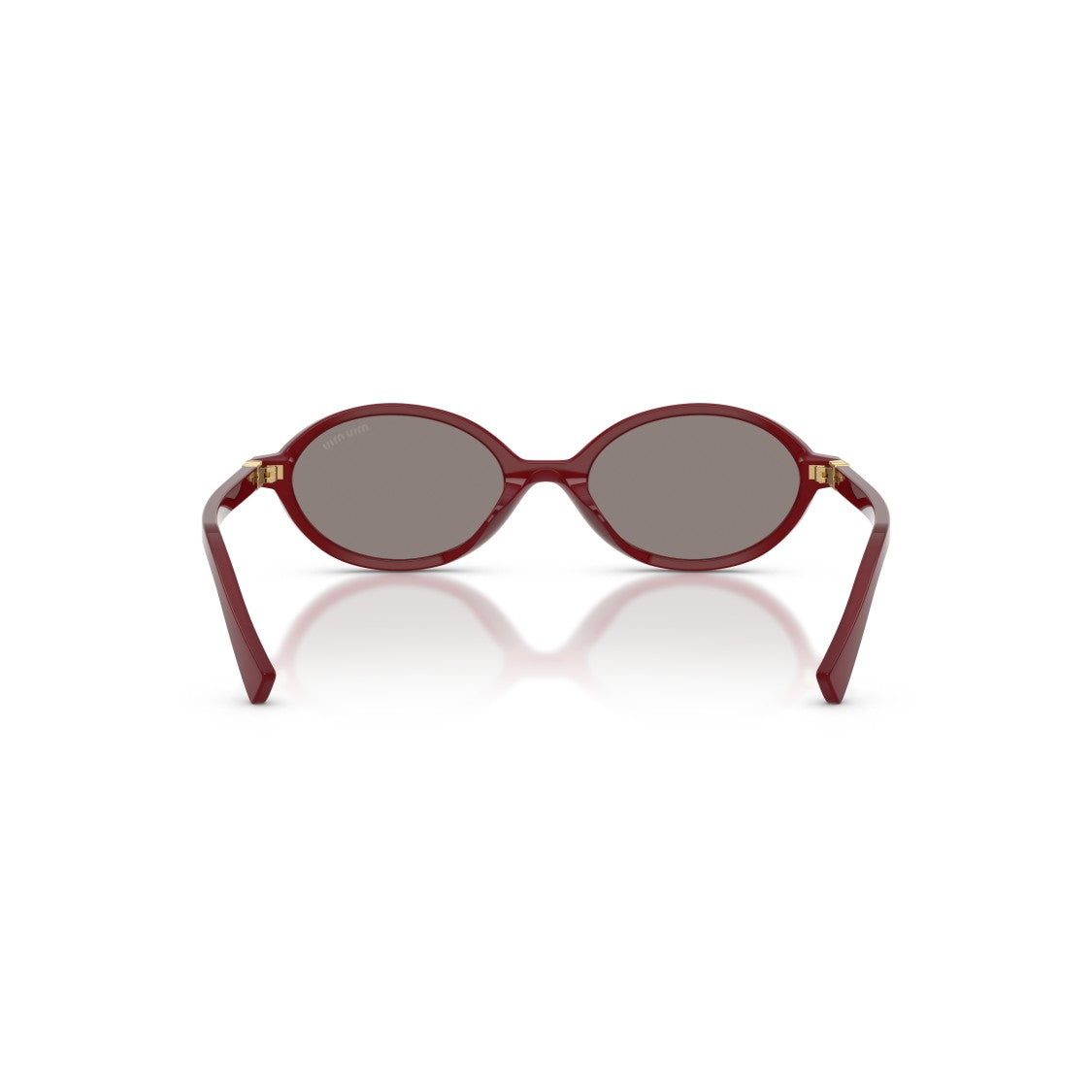 Miu Miu 0Mu 04Zs Oval Burgundy Acetate Sunglasses