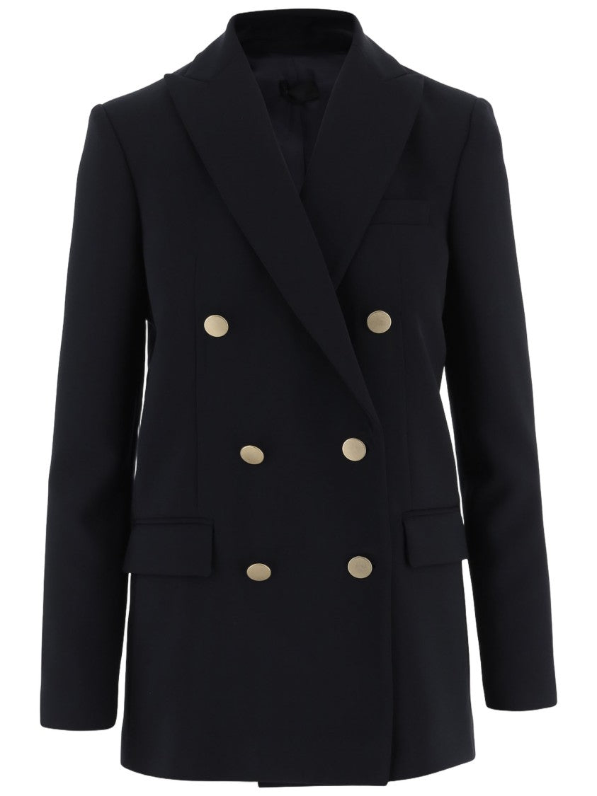 F.It Double-Breasted Stretch Nylon Jacket