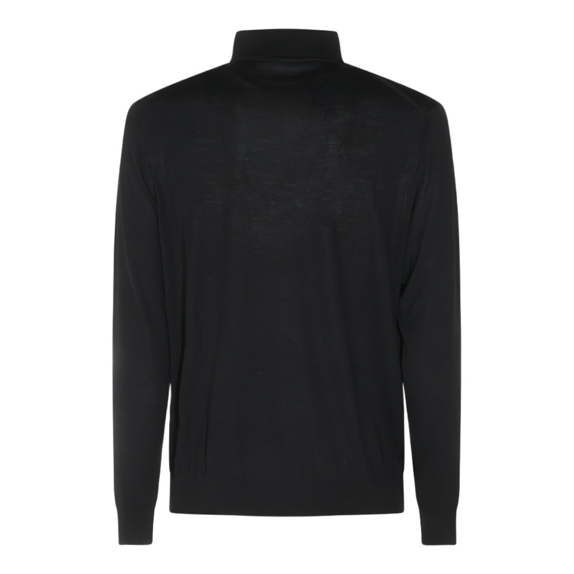Kiton Long Sleeve Polo Collar Sweater With Ribbed Cuffs