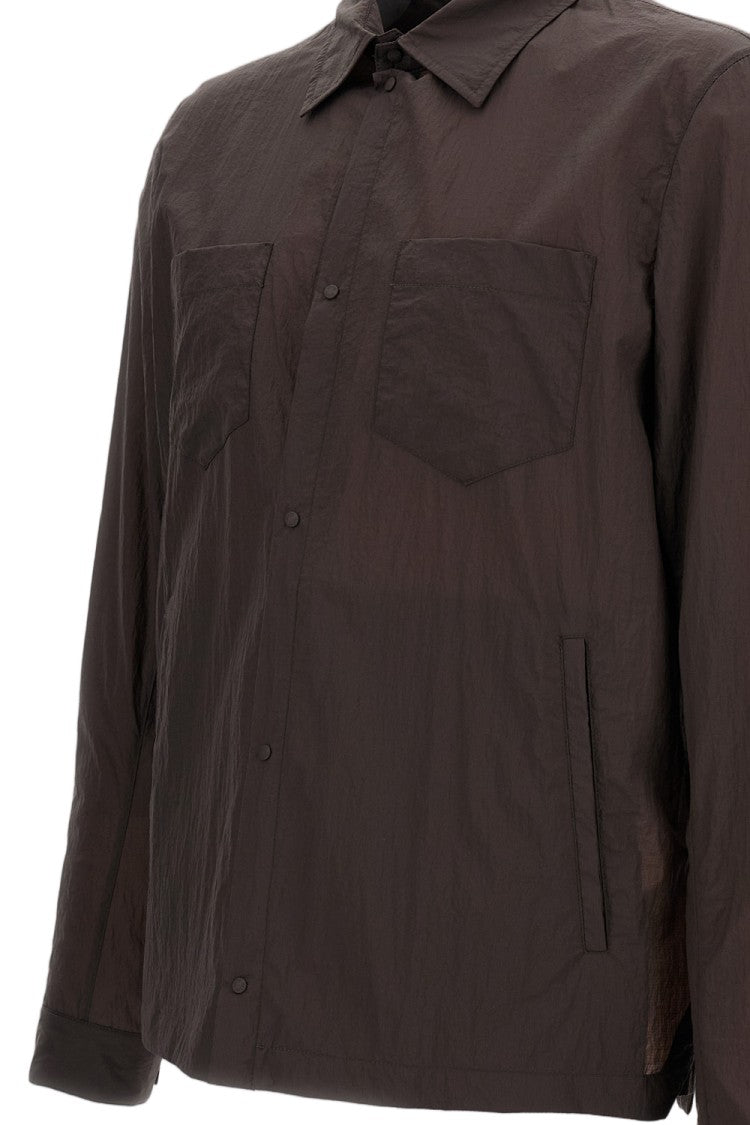 Herno Lightweight Technical Fabric Overshirt With Snap-Button Closure