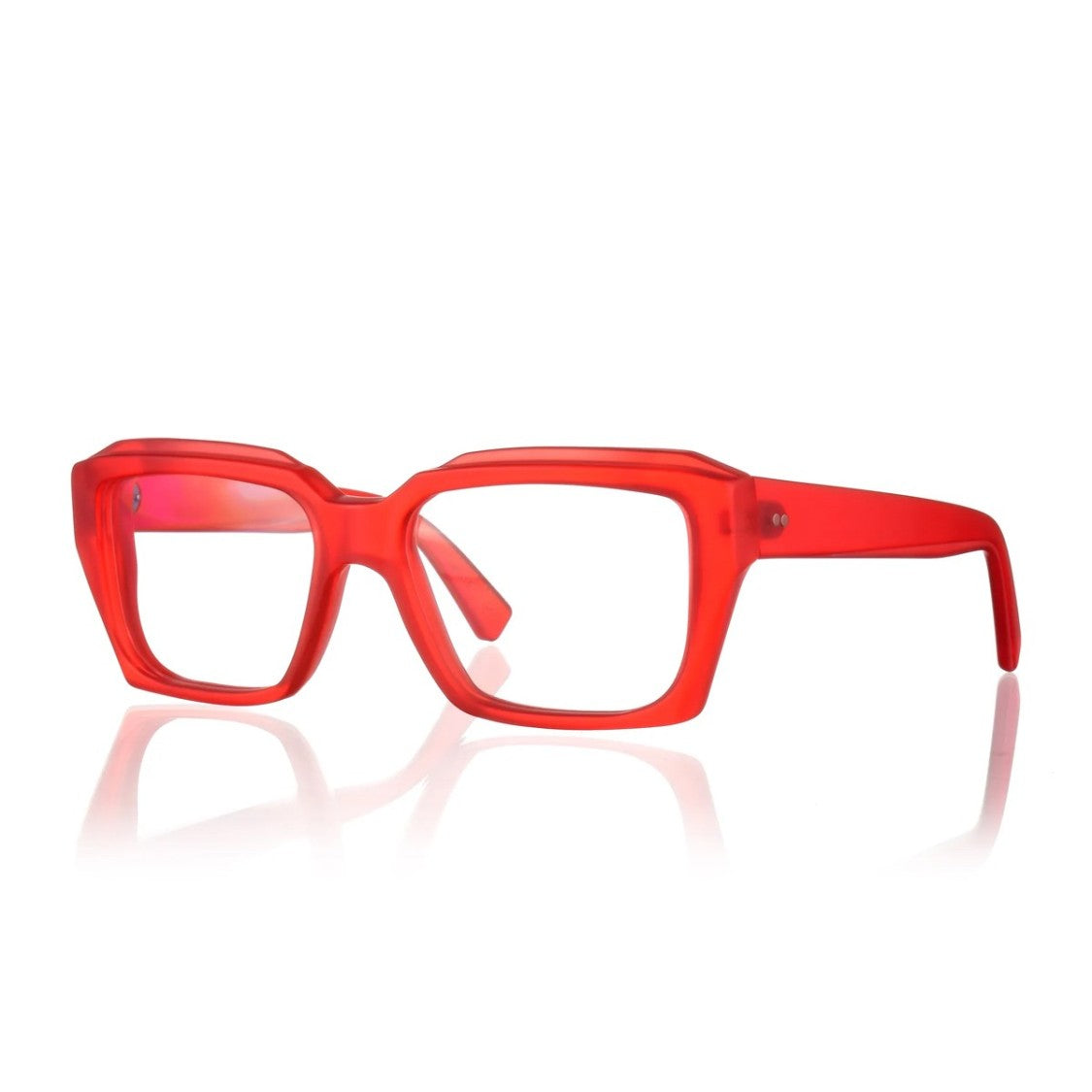 Kirk&Kirk Red Cecil Acrylic Rectangular Sunglasses