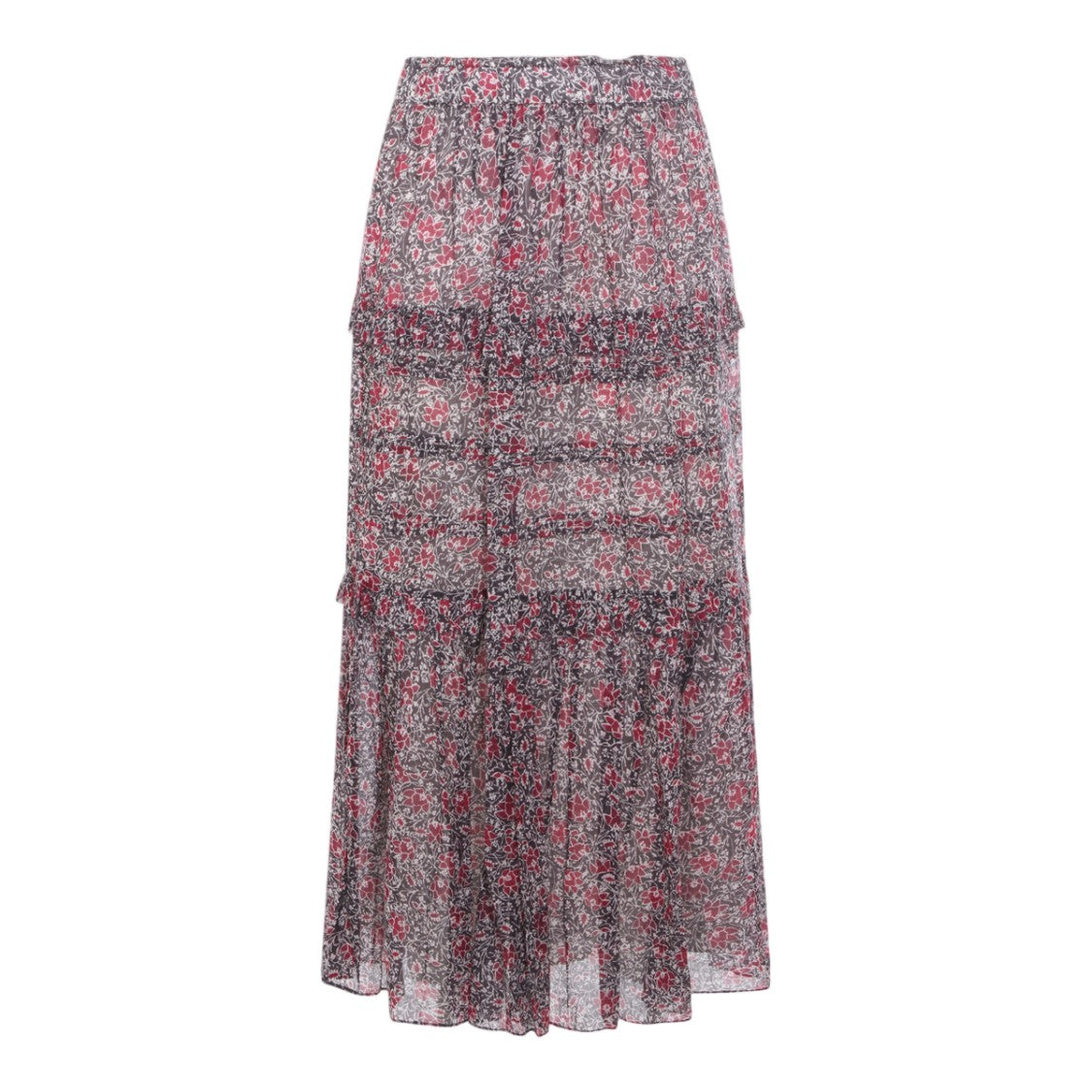 Isabel Marant Étoile Tiered Floral Maxi Skirt With Ruffled Layers