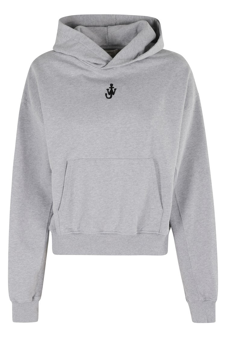J. W. Anderson Anchor Embroidery Cropped Hoodie