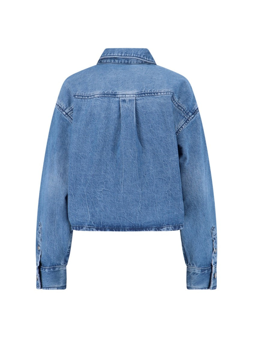 Alexander Wang Crop Shirt – Blue Denim