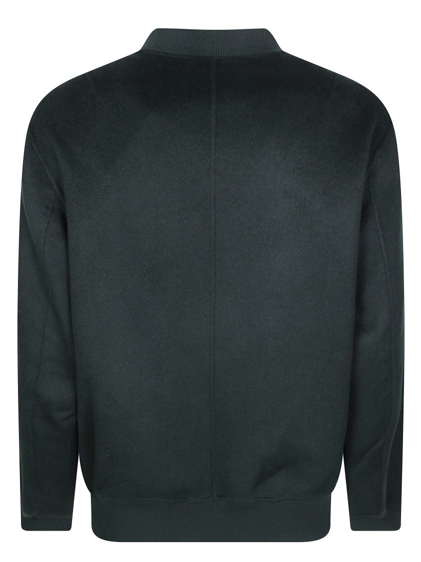 Amaranto Minimalist Ribbed Bomber Jacket