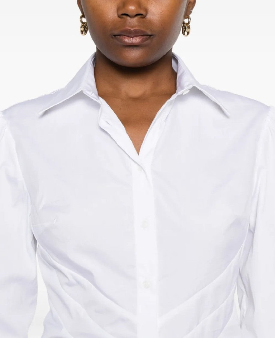 Ermanno Scervino White Cotton Shirt With Classic Collar