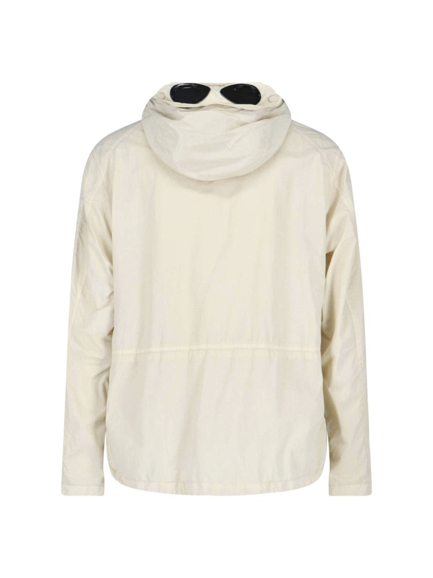 C.P. Company Cream Flatt Nylon Goggle Jacket