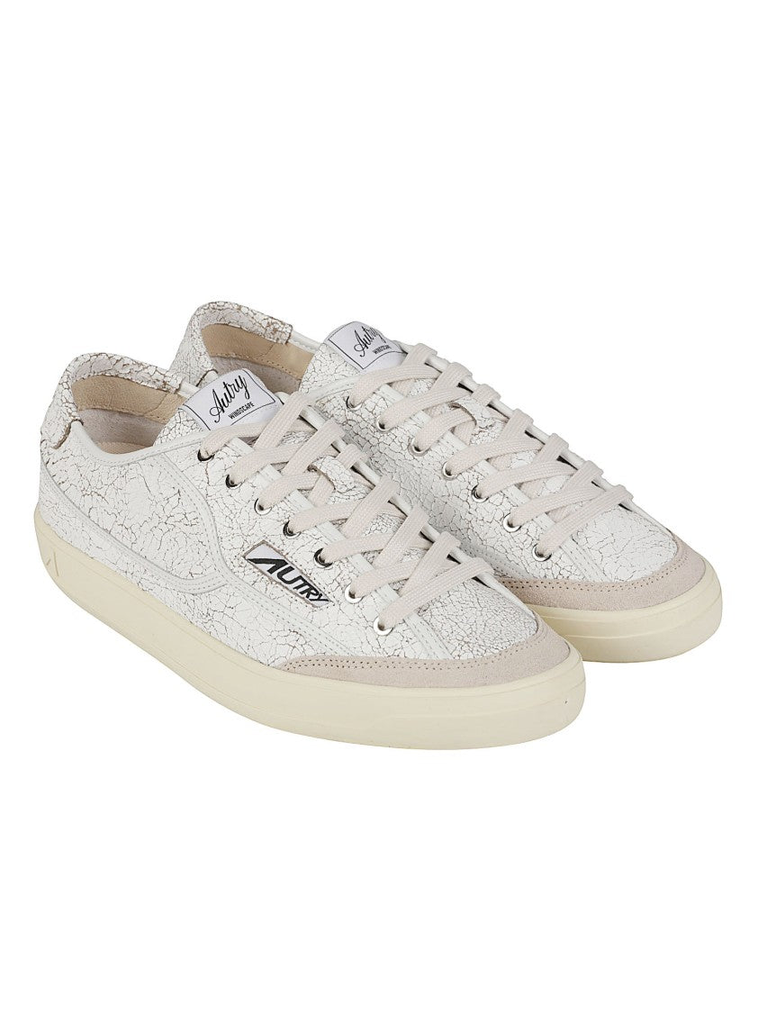 Autry Windscape Low Cracked Leather Sneakers