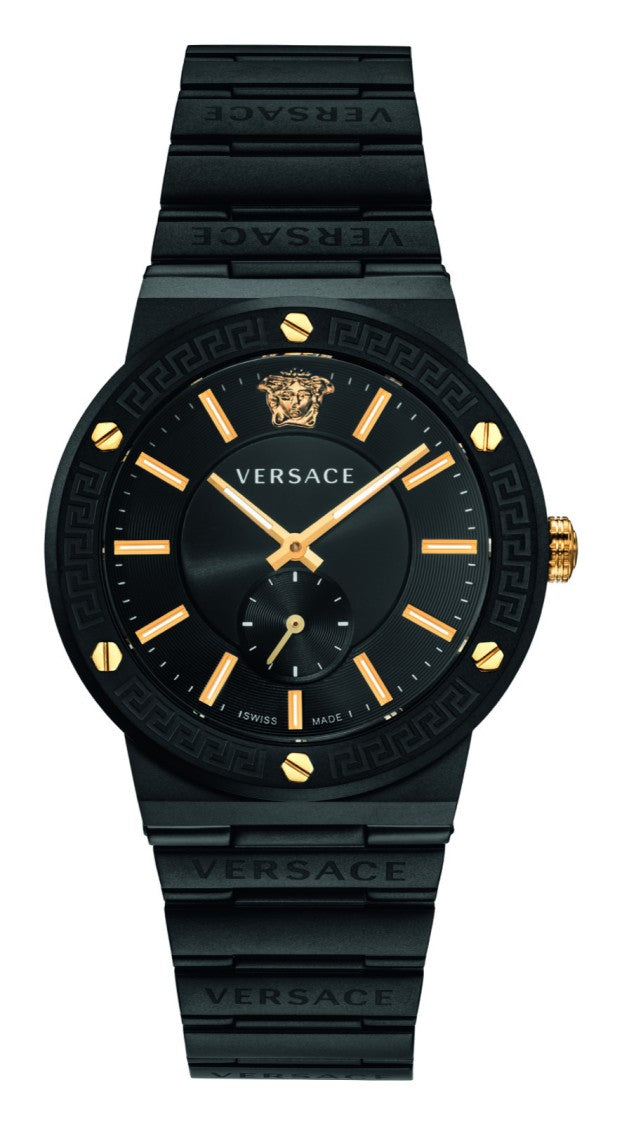 Versace Greca Logo Men's Quartz Watch With Medusa Accent