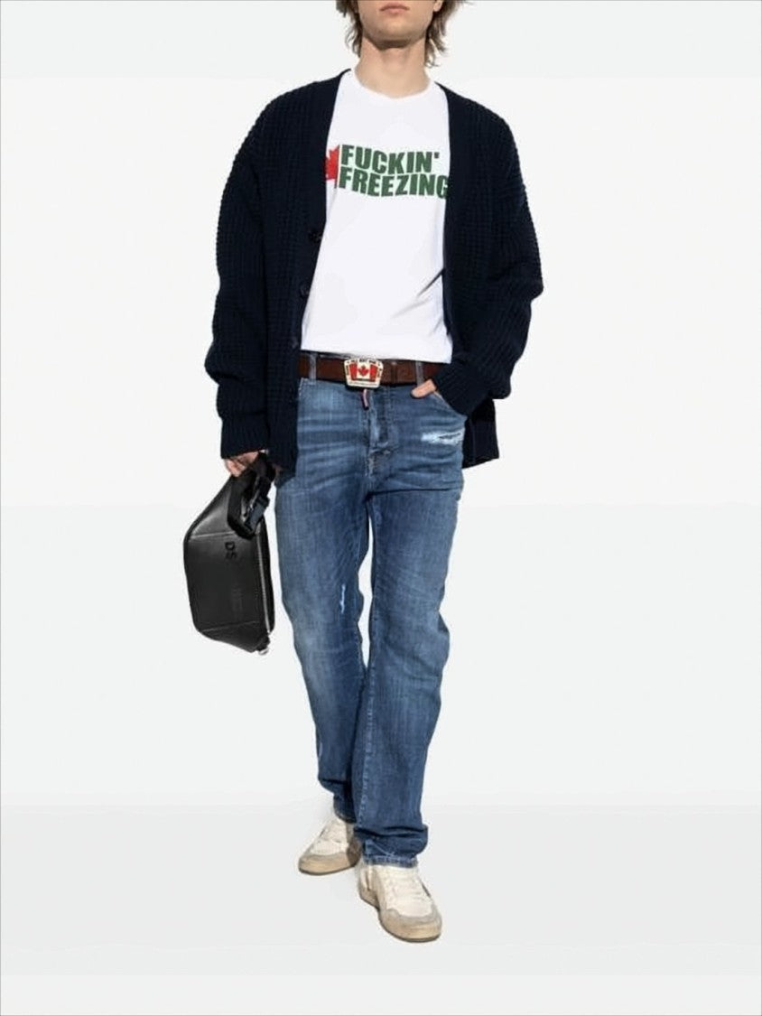 Dsquared2 Straight-Leg Distressed Denim Pants