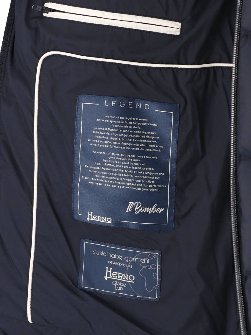 Herno Black Il Bomber Technical Down Jacket