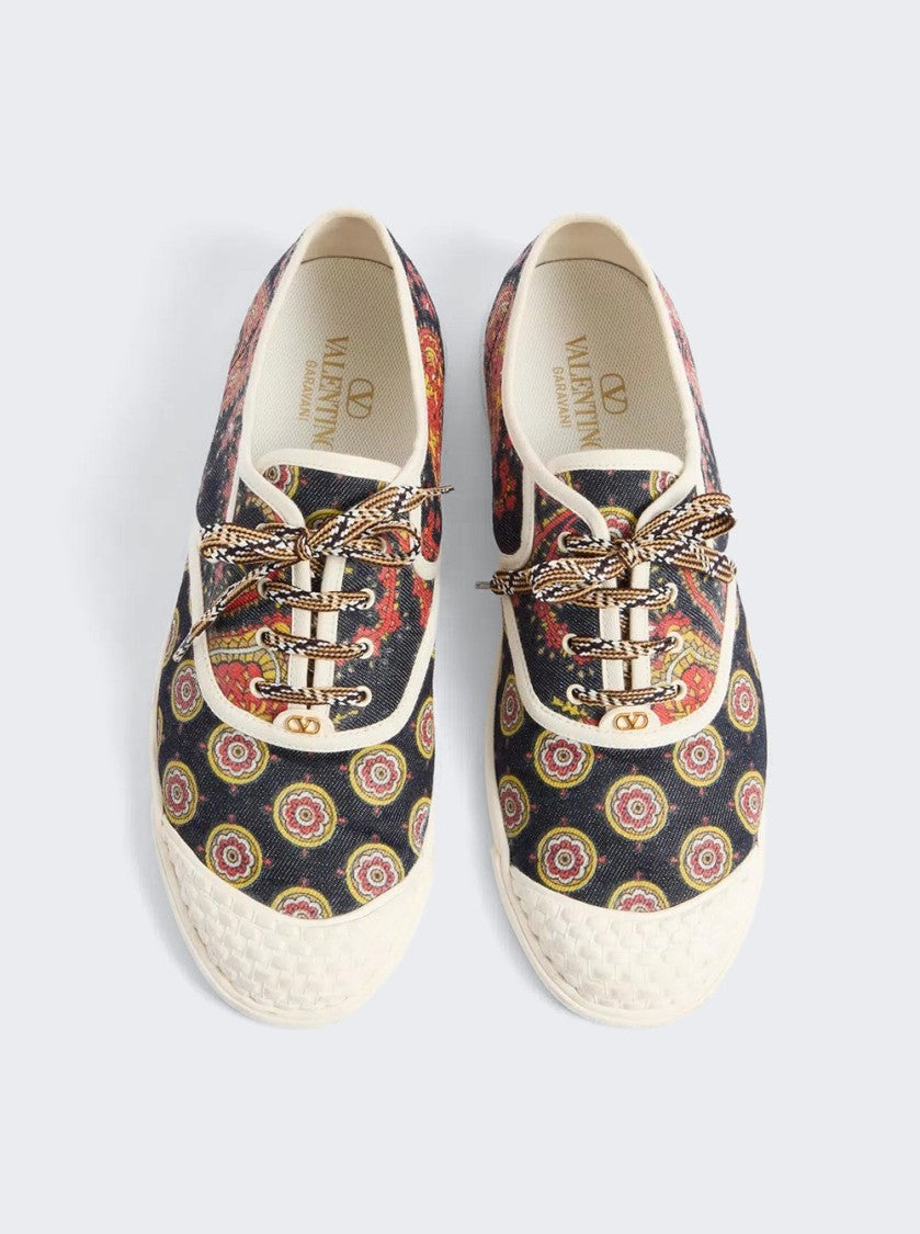 Valentino Bay By Bay Denim Sneakers Voyage Imaginaire