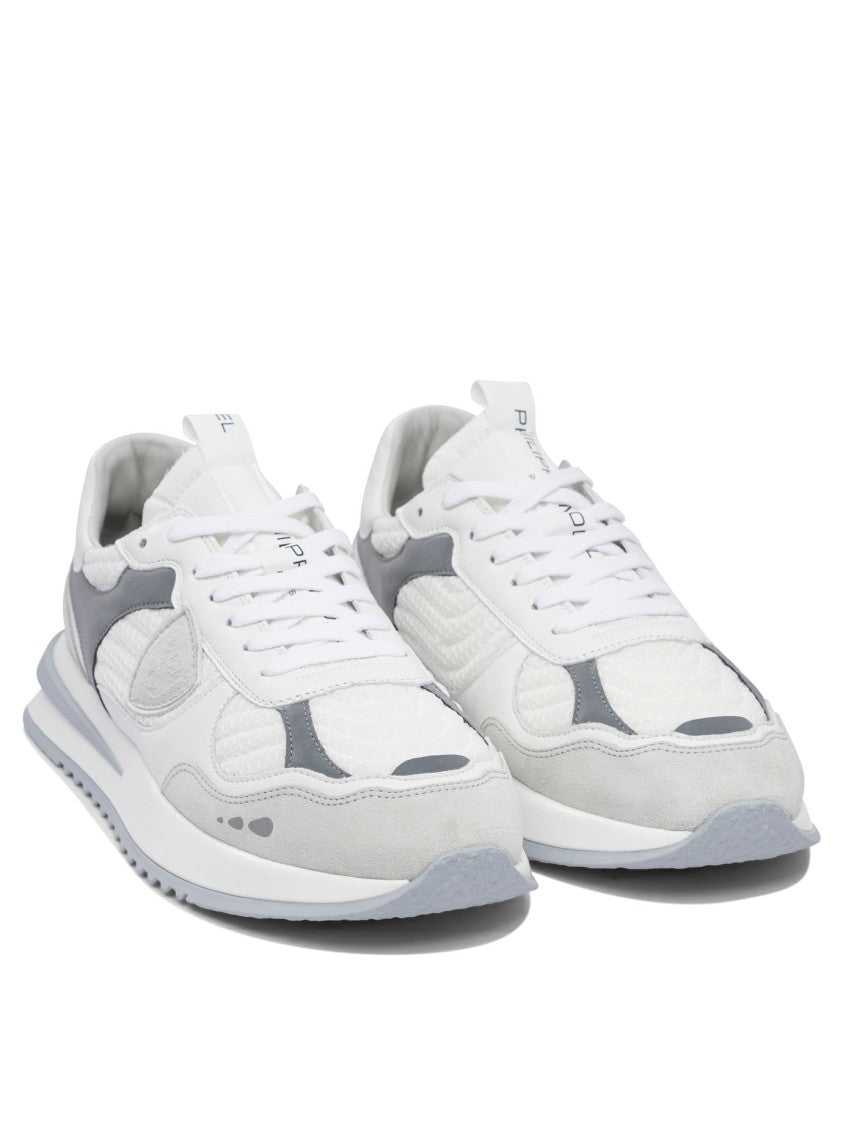 Philippe Model Paris Textured Fabric And Leather Sneakers