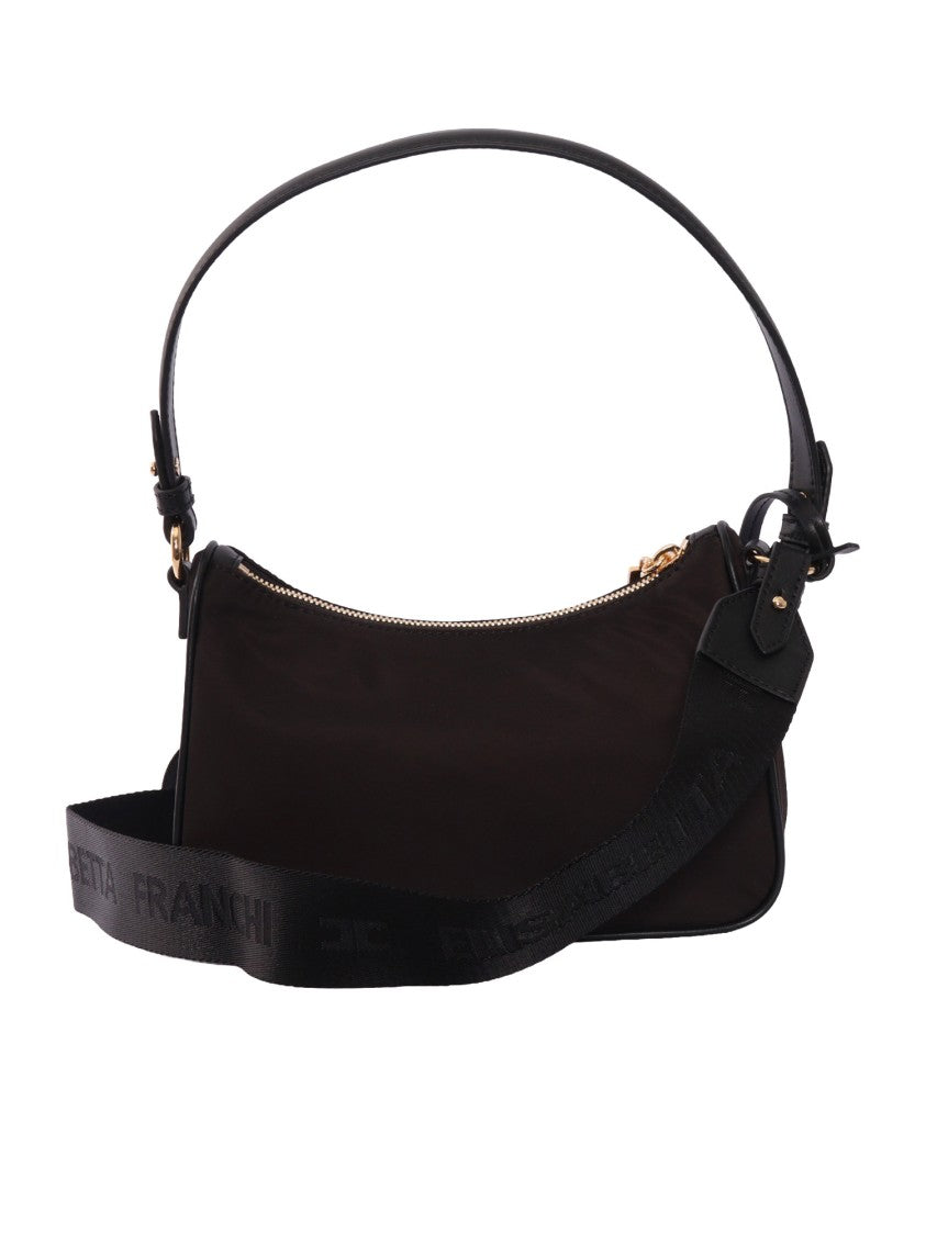 Elisabetta Franchi Black Minimalist Shoulder Bag