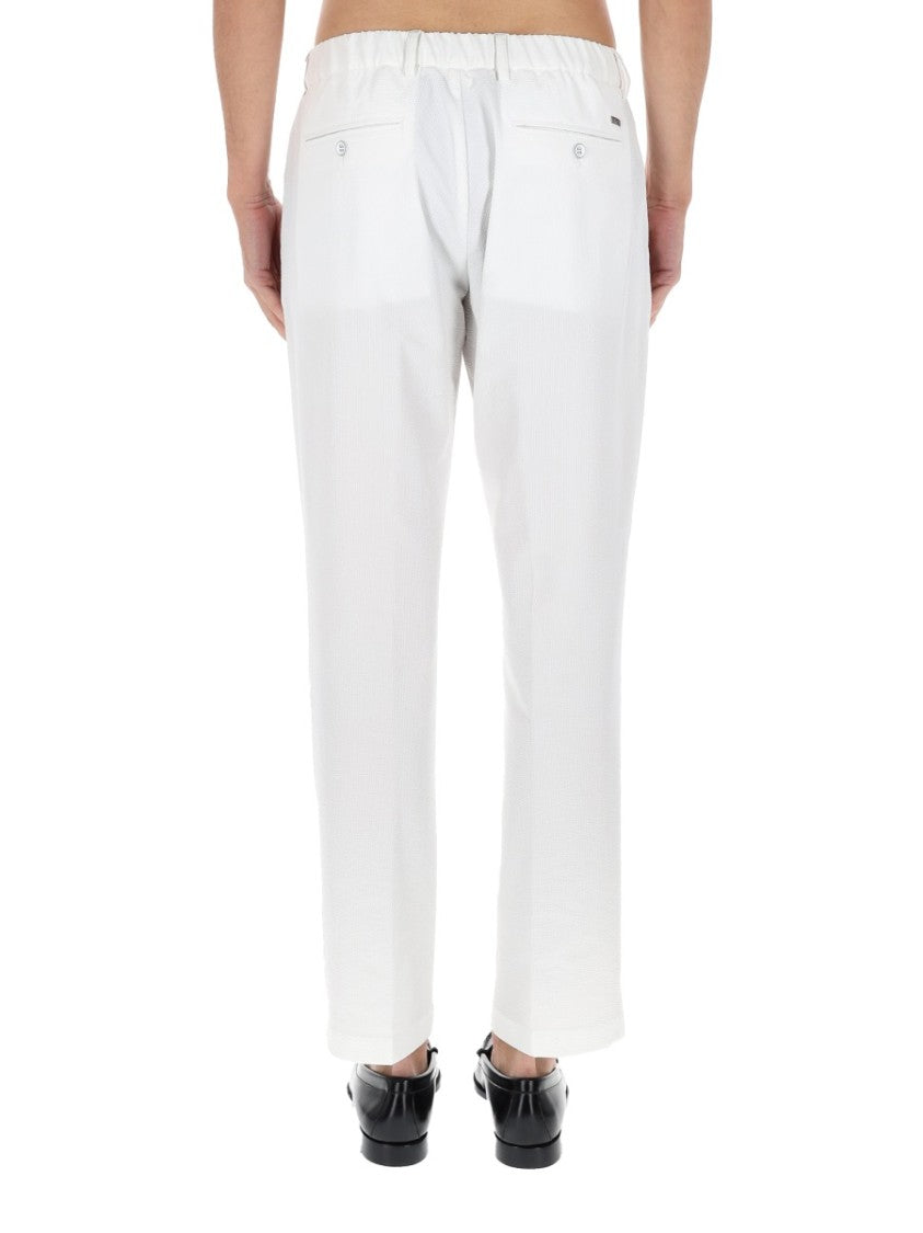 Herno Minimalist Tailored Polyester Straight-Leg Pants