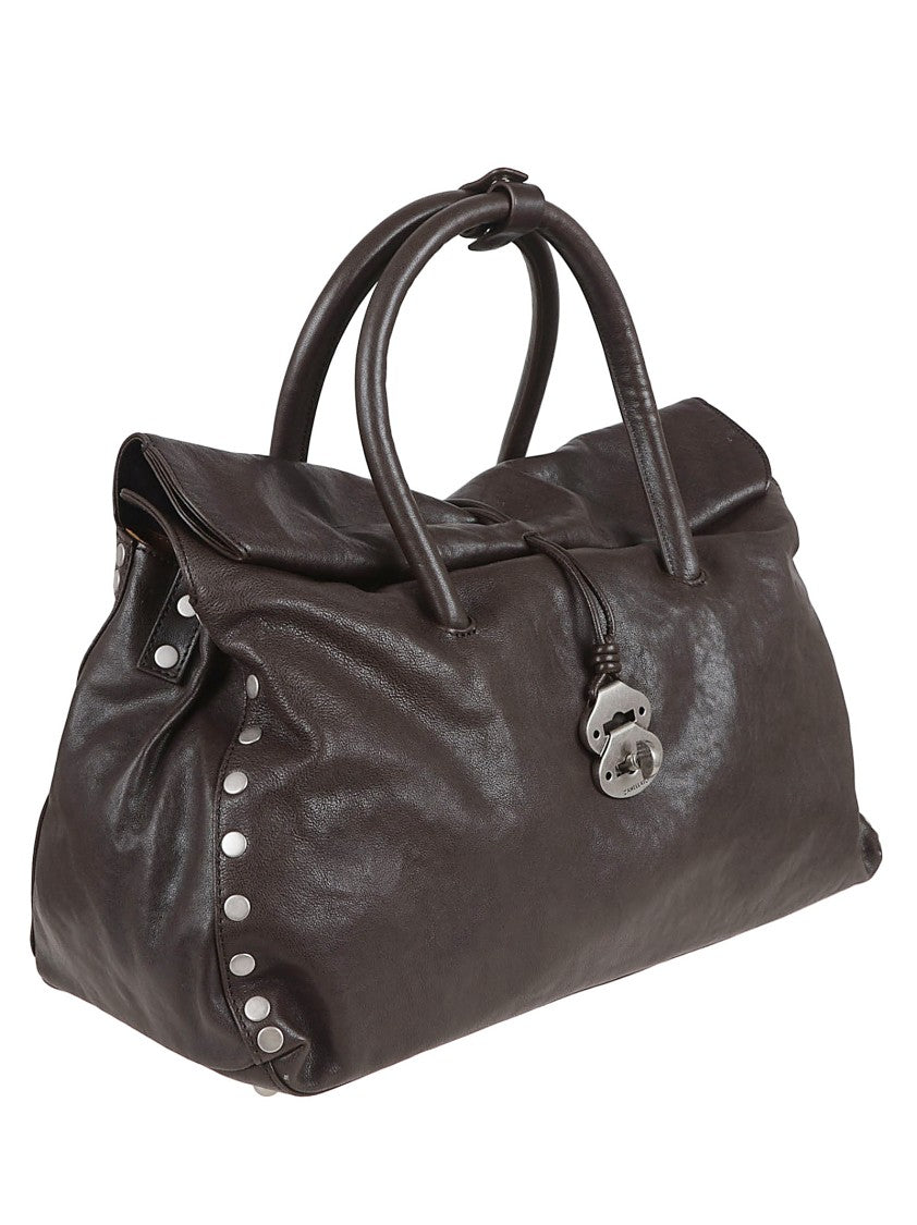 Zanellato Brown Leather Shoulder Bag With Slouchy Silhouette