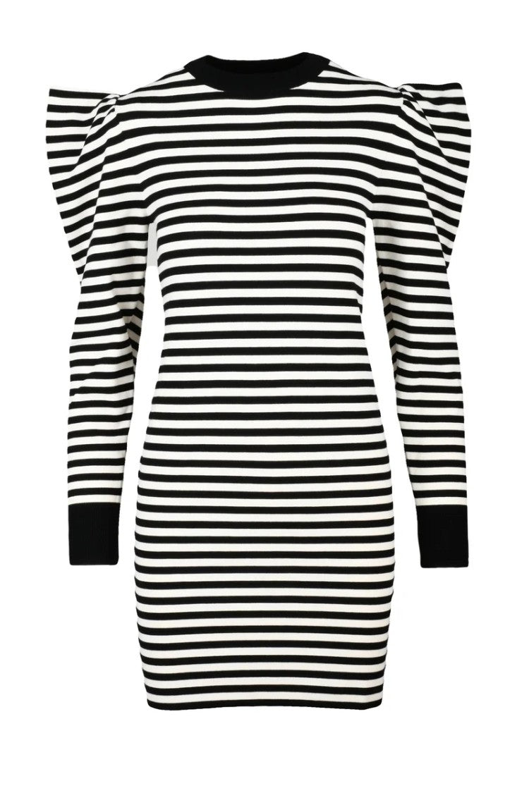Max Mara Knit Dress Viscose/Polyester - White/Black