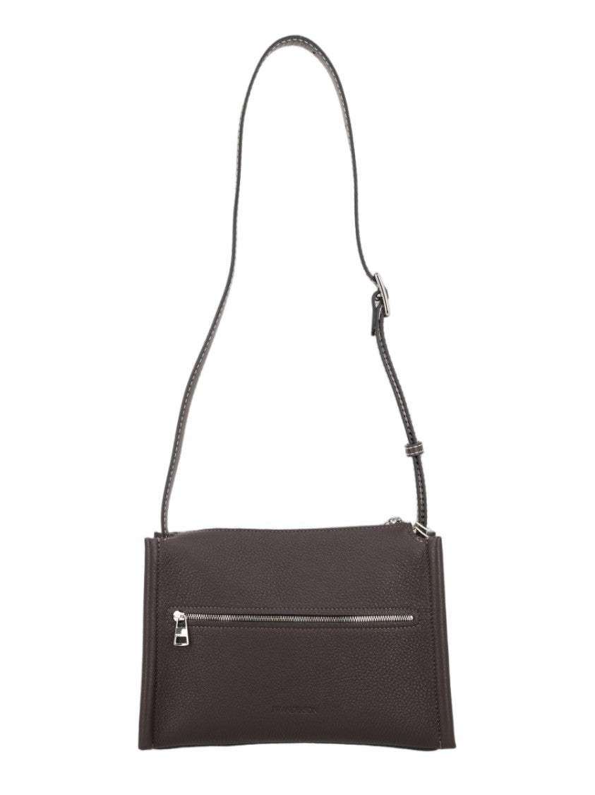 J. W. Anderson Textured Leather Rectangular Shoulder Bag With Zip Closure