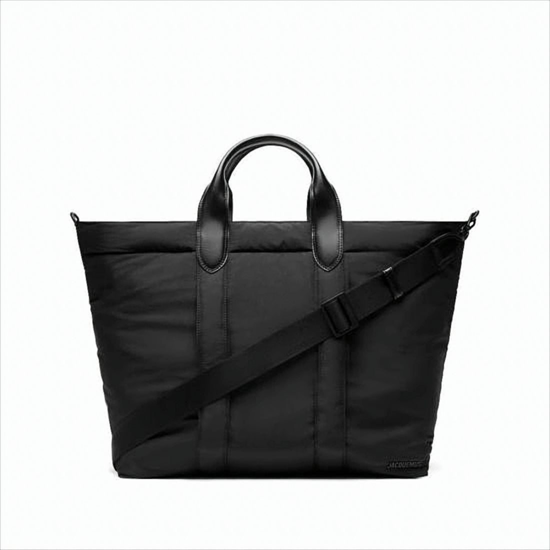 Jacquemus Nylon Tote Bag With Leather Accents And Adjustable Strap